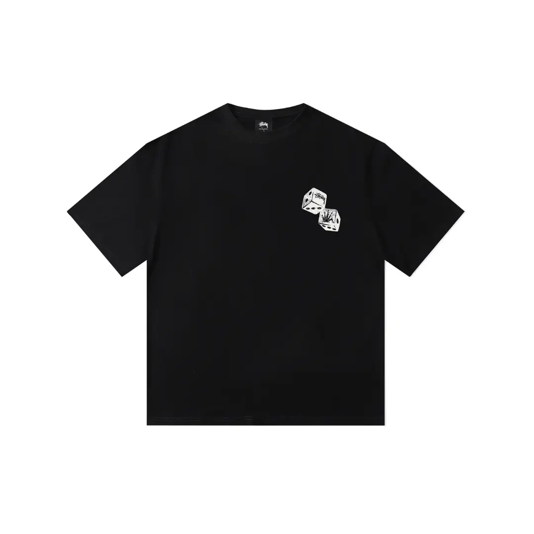 Stussy Dice Pigment Dyed T Shirt Black