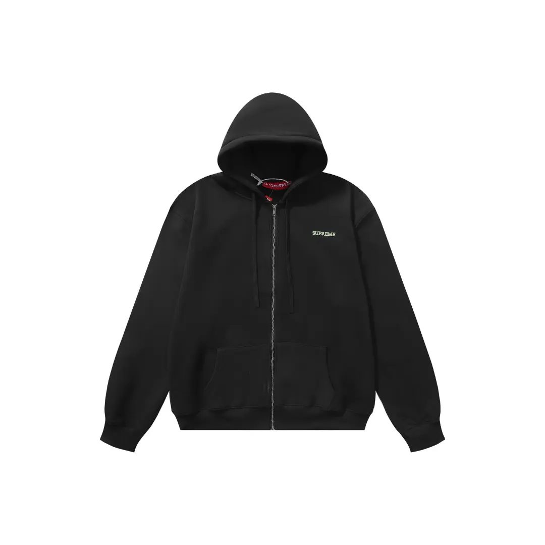 Supreme Zipper Hooded Hoodie Black