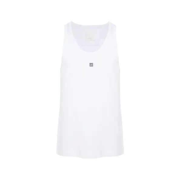 Givenchy 4G-embroidered cotton tank top white
