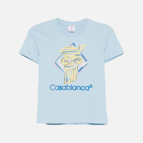 Casablanca Diamond Column-Print T-shirt Made From Organic Cotton