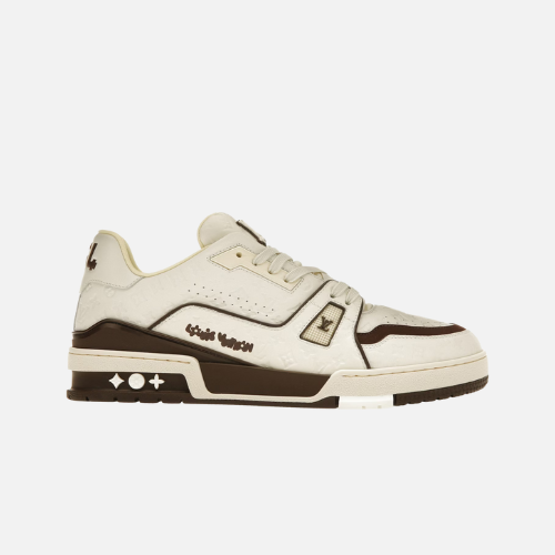 Louis Vuitton Trainer White Mocha