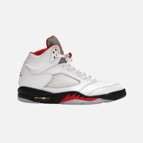Air Jordan 5 Fire Red Silver Tongue