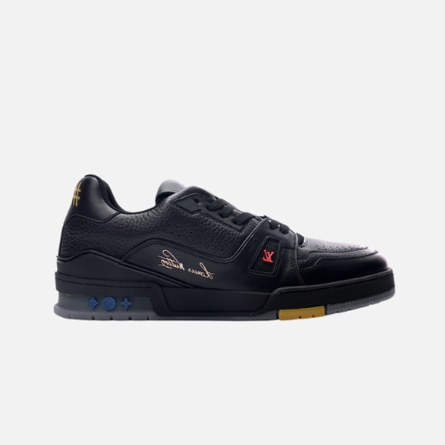 Louis Vuitton Trainer Black Litchi Pattern
