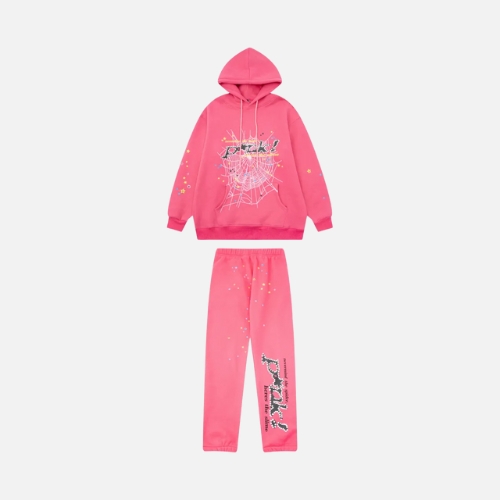 Sp5der Tracksuit Pink