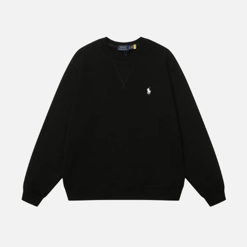 Hoodie Polo White Embroidered Pony Logo