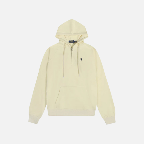 Hoodie In A Light Yellow Or Ecru Color Polo