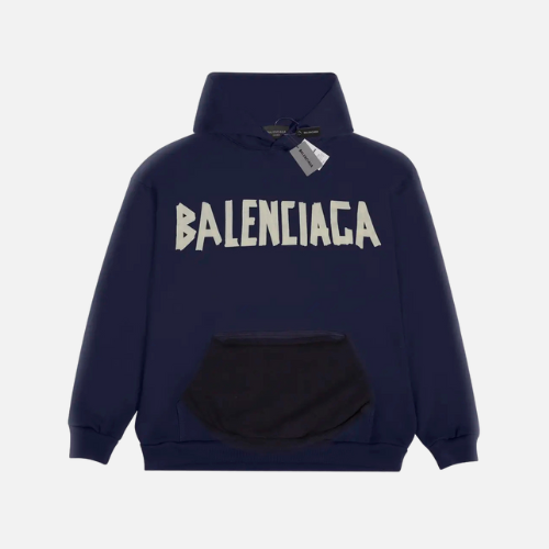 Hoodie Navy Blue Balenciaga
