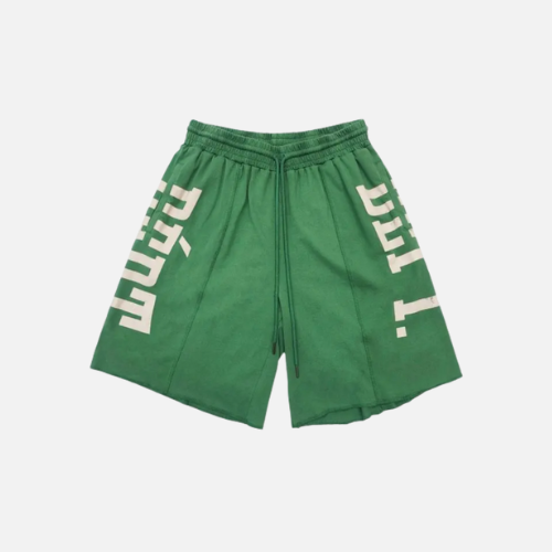 GALLERY DEPT Studio English Logo Gym Shorts Green