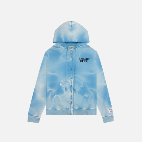 Gallery Dept. Sun Faded Zip Up Hoodie Blue