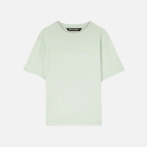 Palm Angels Logo-Print Cotton T-shirt Mint Green