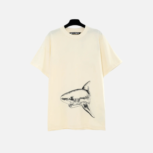 Palm Angels Broken Shark Classic T-shirt Butter