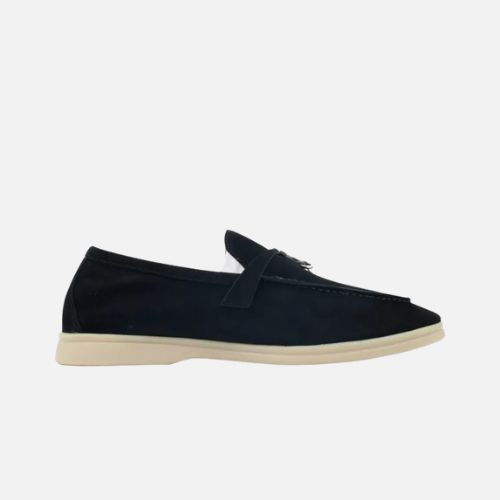 Loro Piana Bean Shoes With Black Buttons