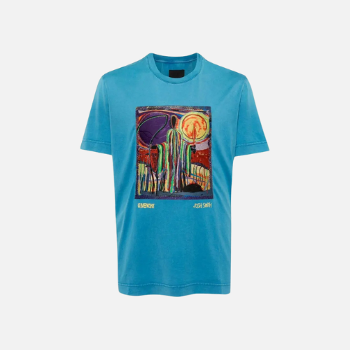 Givenchy x Josh Smith Graphic-Print T-Shirt Blue