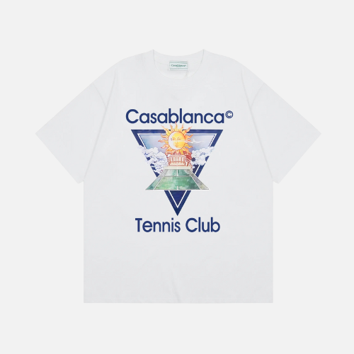 Casablanca Tennis Club Icon Organic Cotton T-shirt White