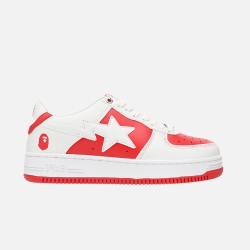 Bape STA Low Red And White