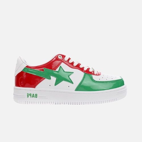 Bape STA Low Red white and Green