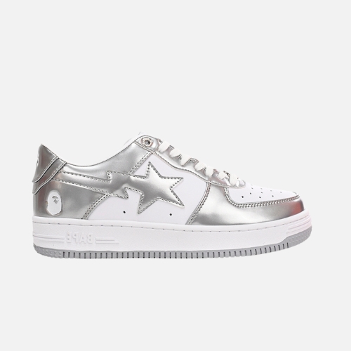 Bape STA Low Silver