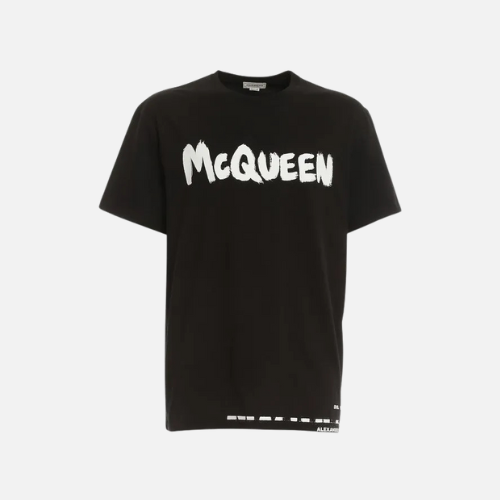 Alexander McQueen Graffiti Logo T-Shirt Black