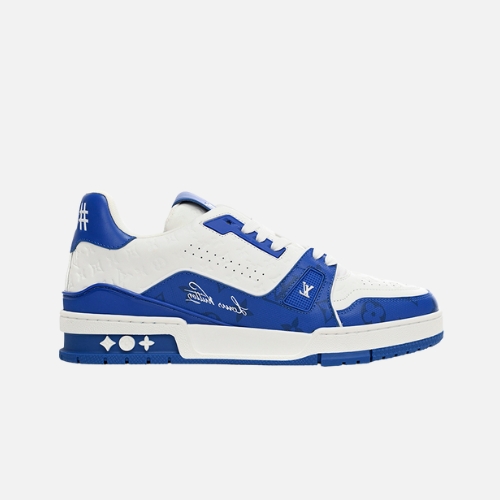Louis Vuitton Trainer White Blue