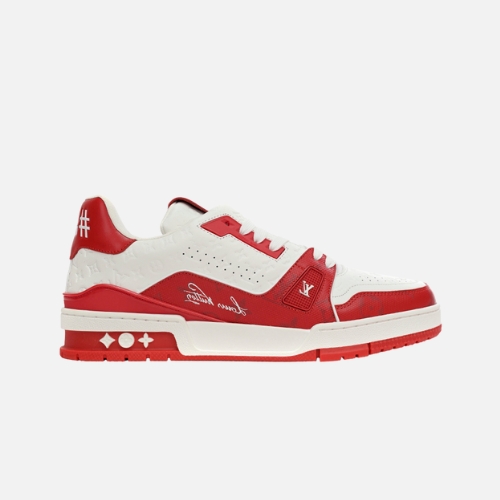 Louis Vuitton Trainer White Red