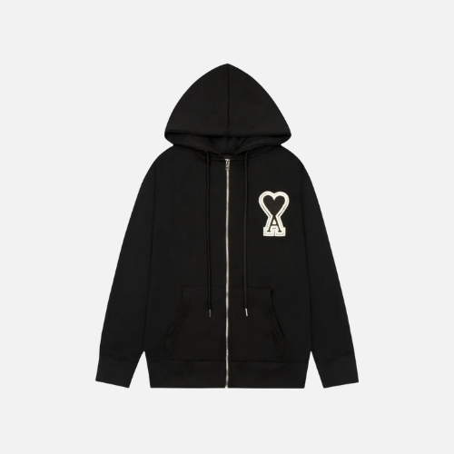 Hoodie AMI Black White