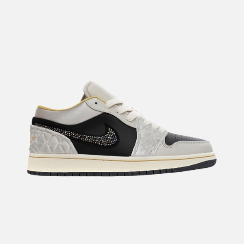 Air Jordan 1 Low Black Grey Silk