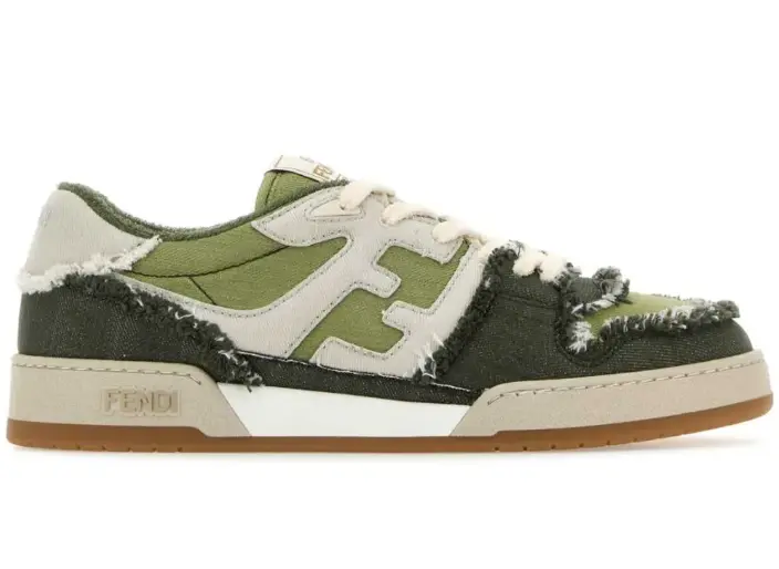 FENDI Fendi Match denim sneaker green/white