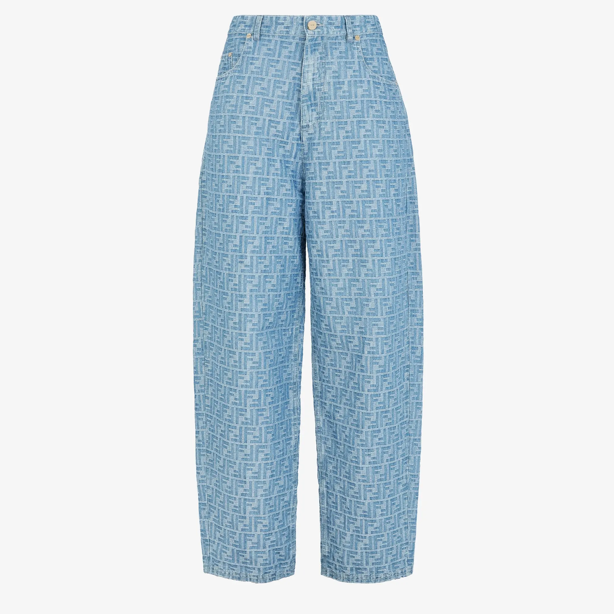 FENDI Jean long Jean Bleu clair