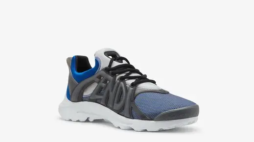 Fendi Tag Sneakers Blue technical mesh - Imagen 2