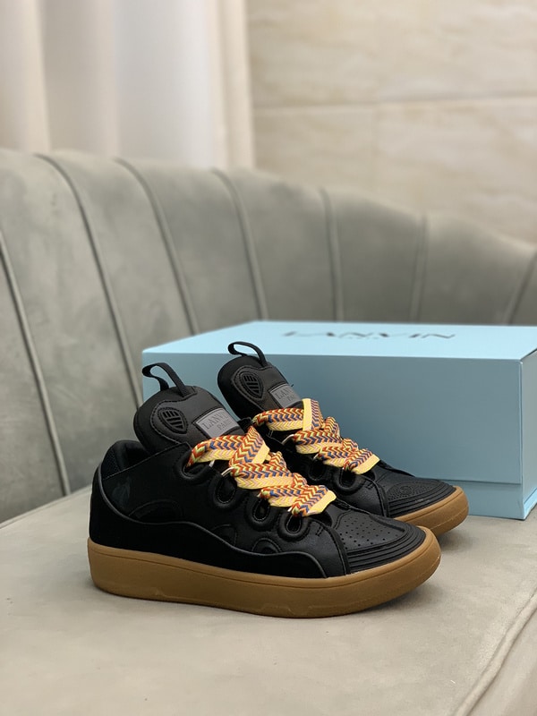 Lanvin Curb Lace-Up Black Brown - Imagen 2