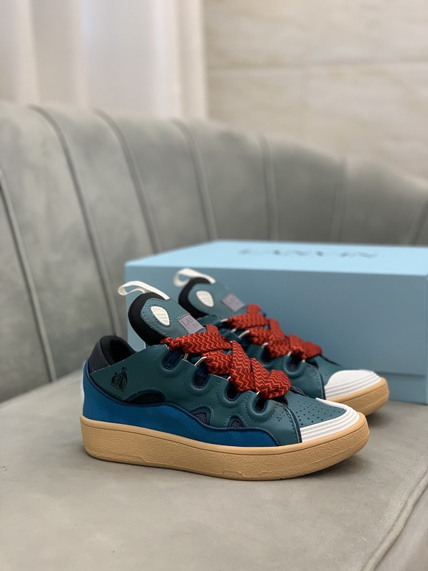 Lanvin Curb Lace-Up Dark Blue - Imagen 2