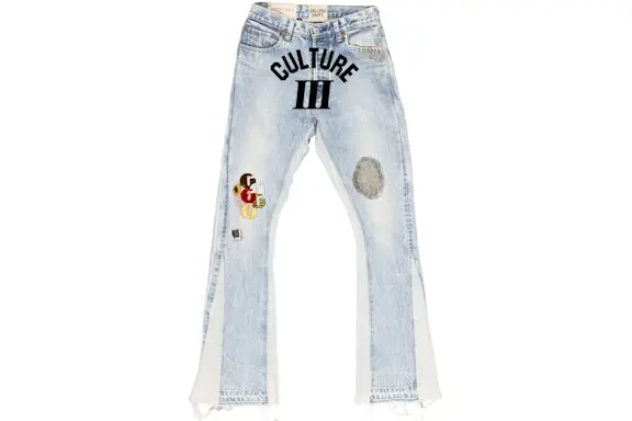 Migos x Gallery Dept. For Culture III Flare Denim Washed Blue/Grey