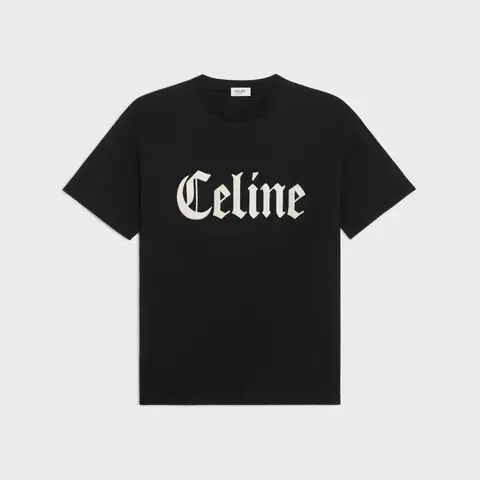 Celine Loose T-Shirt In Cotton Jersey Black