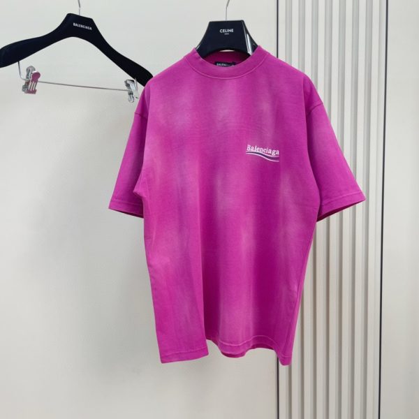 Balenciaga Small Wave Logo T-Shirt Pink