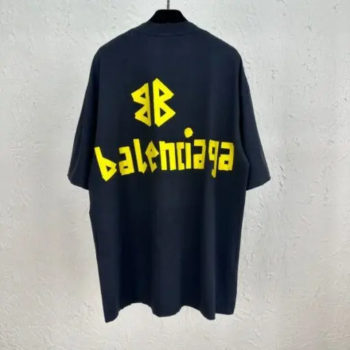 Balenciaga T-Shirt Navy Blue - Imagen 2
