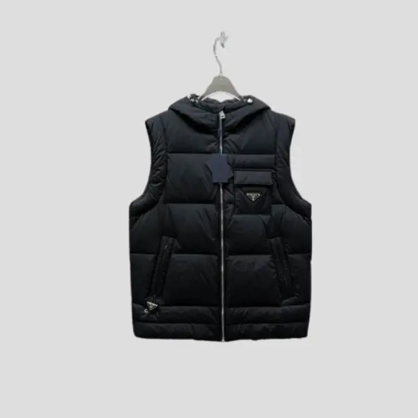 Prada Re-Nylon Puffer Vest Black