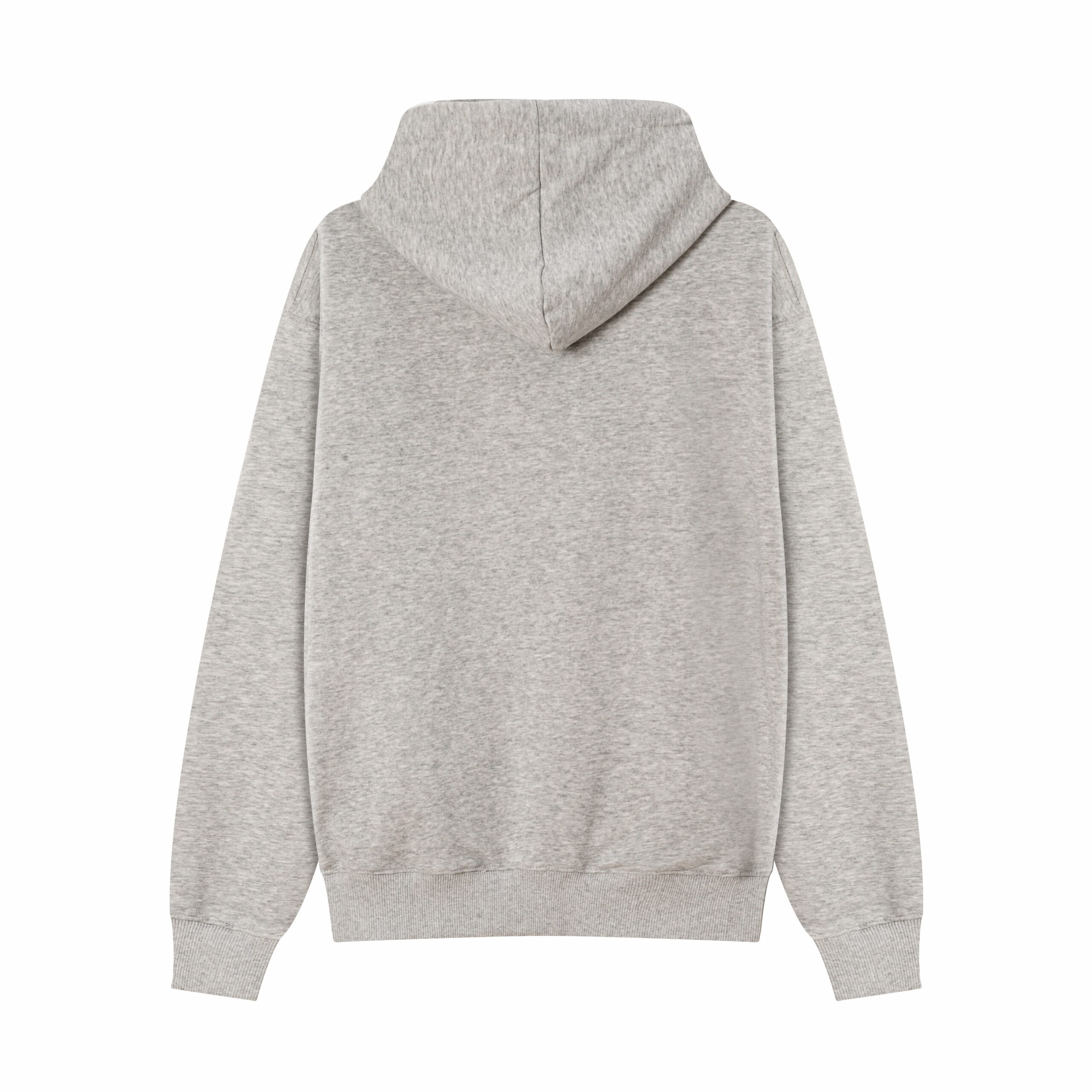 Ami Paris Zipped de Coeur Hoodie Heather Grey - Imagen 2