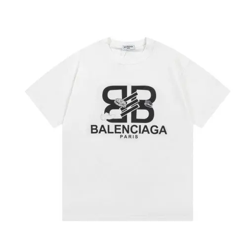 Balenciaga Logo T-shirts White & Black - Imagen 2