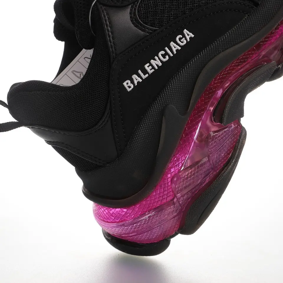 Balenciaga Triple S Black Pink – Iconic Triple S Clean Sole Sneakers - Imagen 2