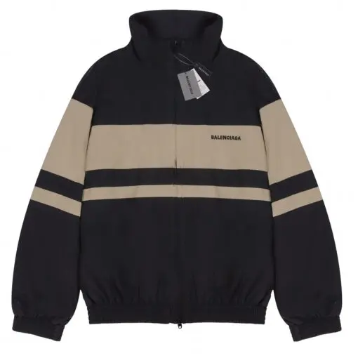 Balenciaga Zip Hoodie Black & Beige