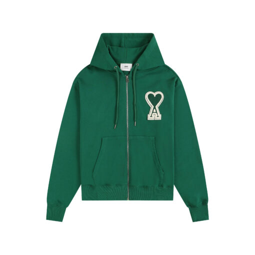 Ami Paris Hoodie Green