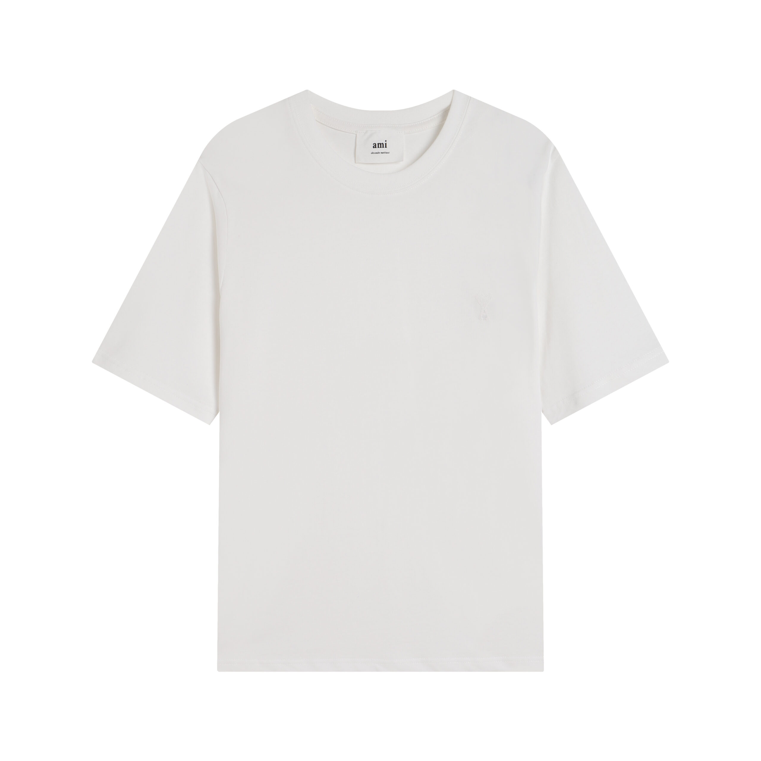 AMI Paris Cropped T-Shirt White