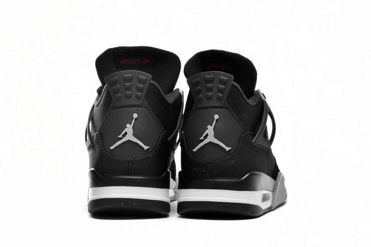 Air Jordan 4 Retro Black Canvas - Imagen 3
