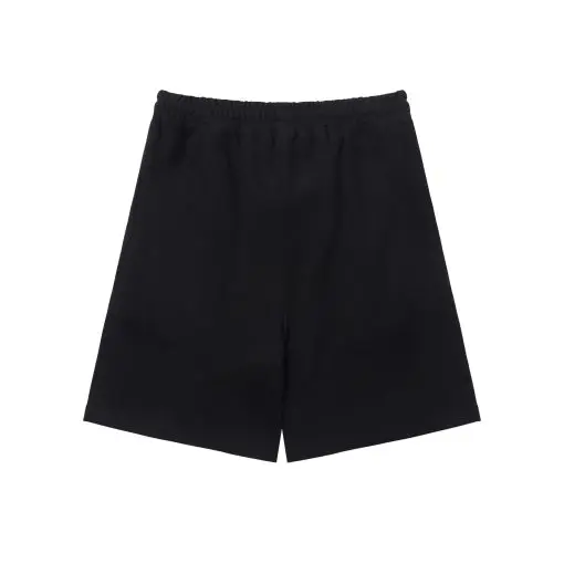 Balenciaga White Long Logo Shorts Black - Imagen 2