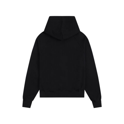 Ami Paris Black Logo Print Hoodie - Imagen 2