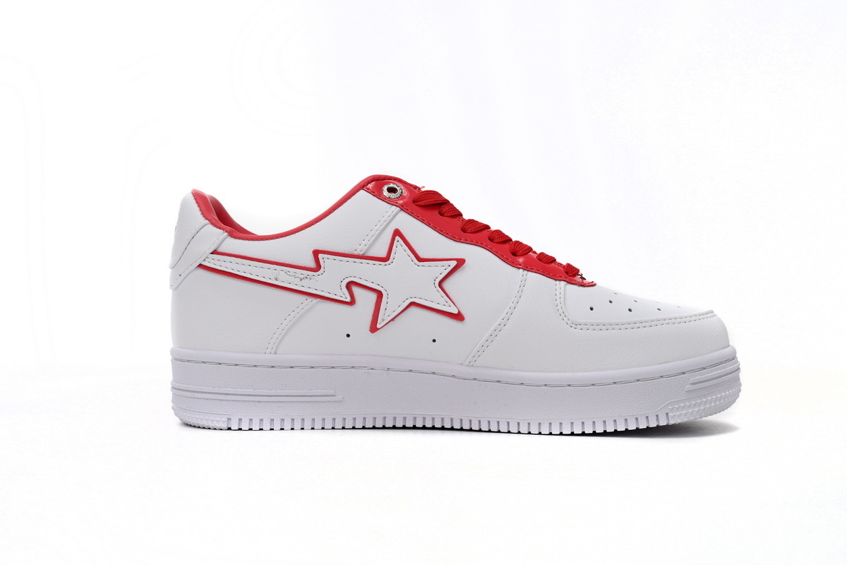 Bape STA Low White Red Border - Imagen 4