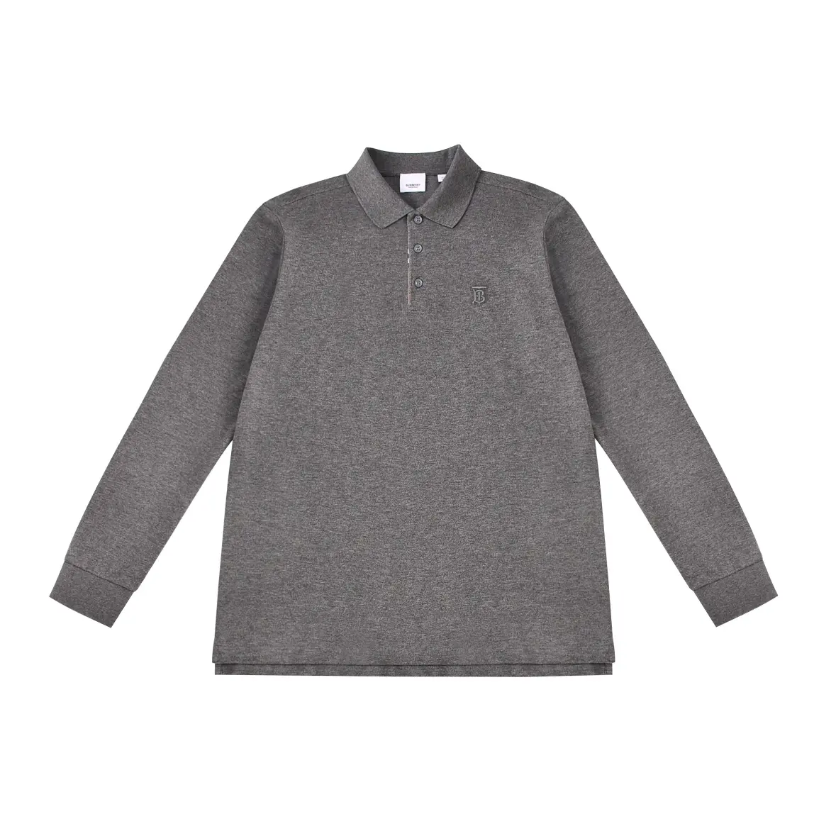 PoloBurberry Long Sleeve Polo T-Shirt Grey