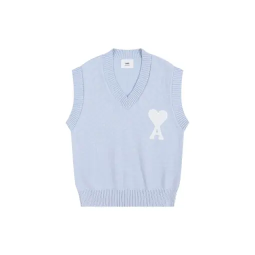 Ami Paris Tank Top Light Blue