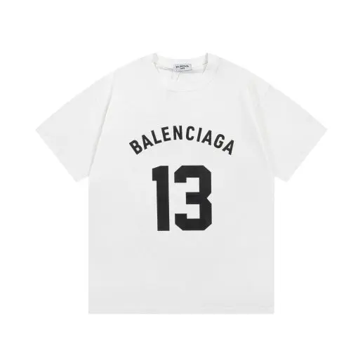 Balenciaga T-shirt Oversized White Black - Imagen 2