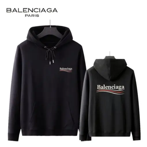 Balenciaga Wave Logo Hoodie Black - Imagen 3
